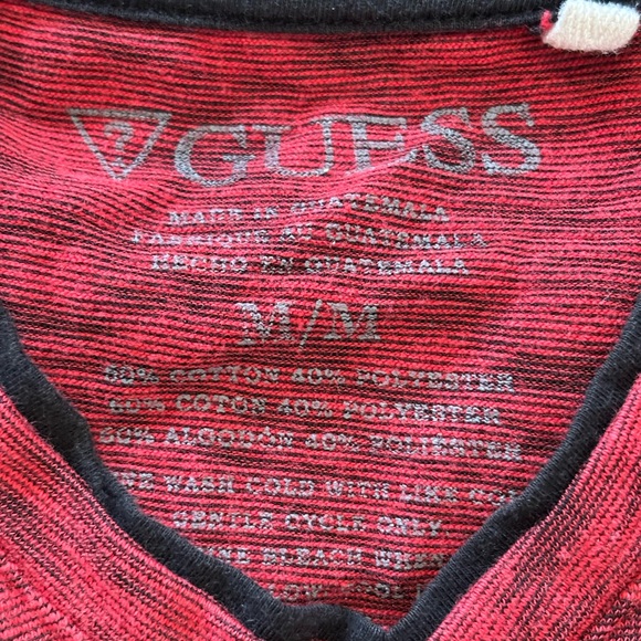 Guess Red Short Sleeve Tee with Black Pocket - Picture 4 of 4